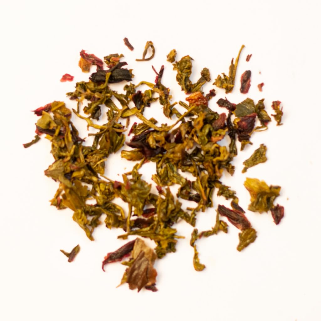 Brewed Leaf Natural and Fresh Hibiscus Green Tea - 100 gms